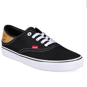 LEVI’S MEN’S BUCK COTTON CANVAS LOW-TOP SNEAKERS